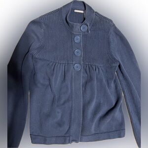 ⭐️Pandemonium Asymmetrical Open Front Cotton Button Snap Sweater Cardigan Medium